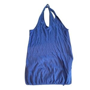 Blue Halter Top Sleeveless Casual Tank‎ Top Comfortable Knit Fabric